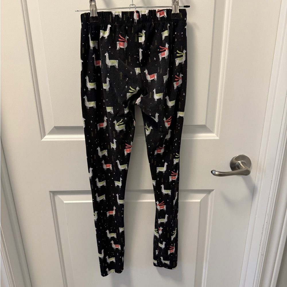 Lot of 2 Petite Sweetlegs Winter Print Leggings Llamas and trees